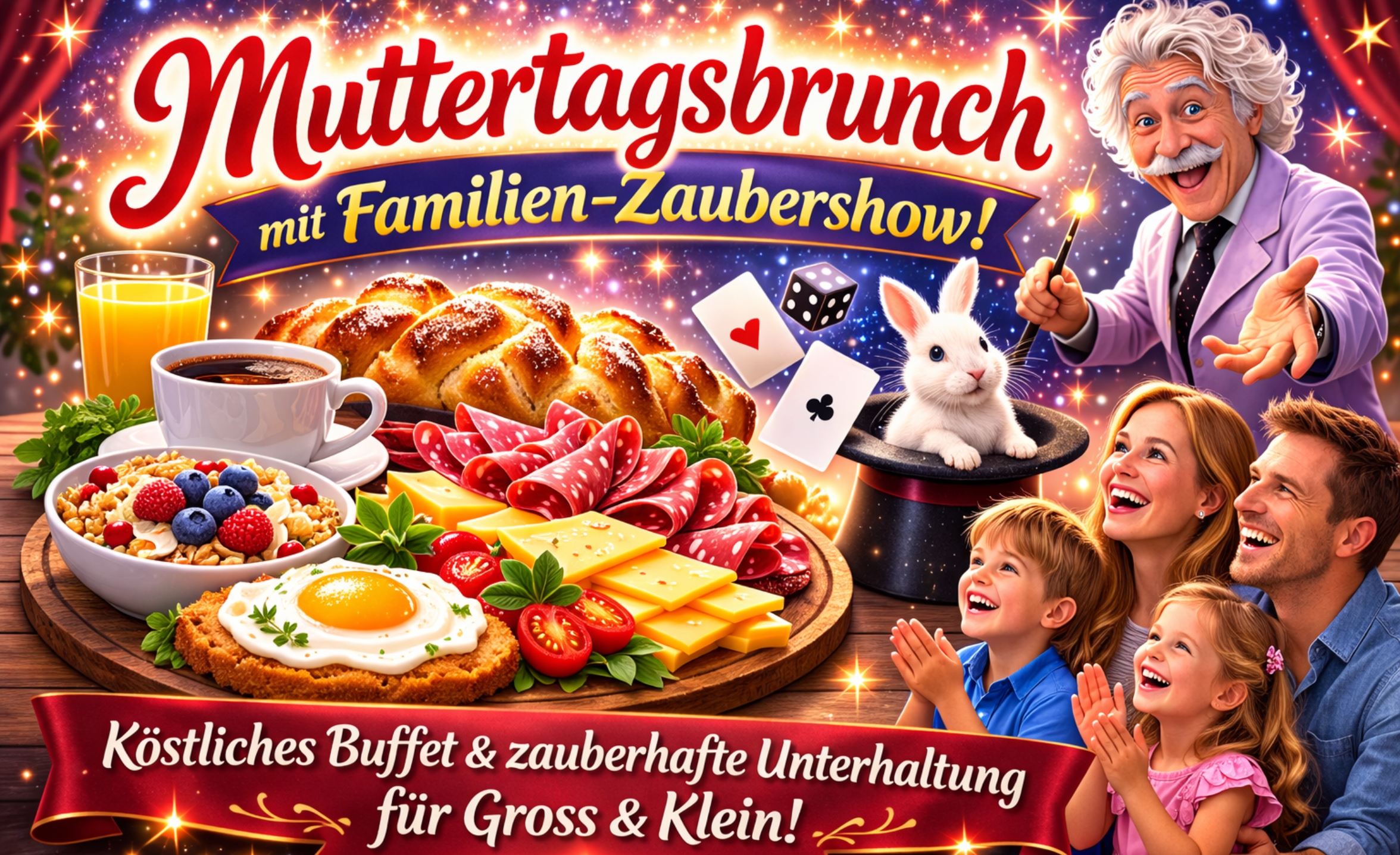 Muttertags-Brunch mit Familien-Zaubershow